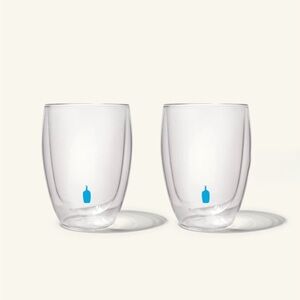 NIB Blue Bottle Coffee x Bodum Collabo Double-Walled Glass Coffee Cups (x2)